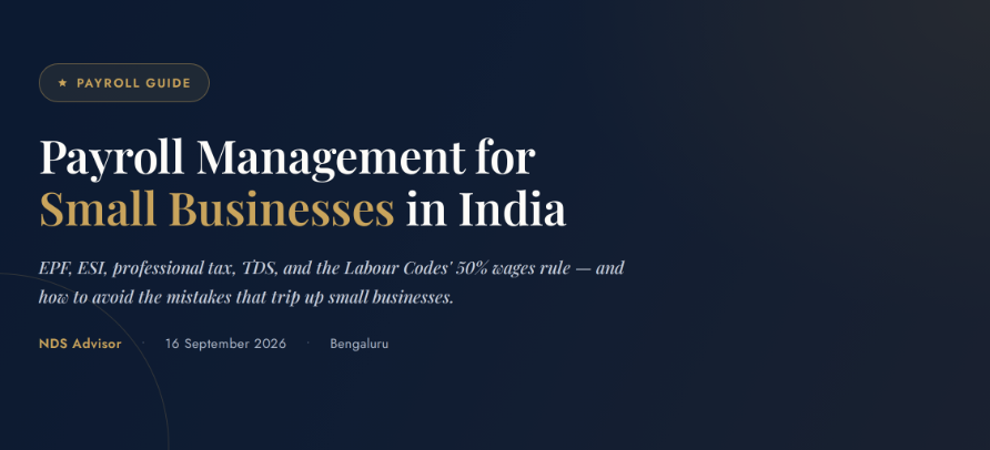 Payroll Management for Small Businesses in India